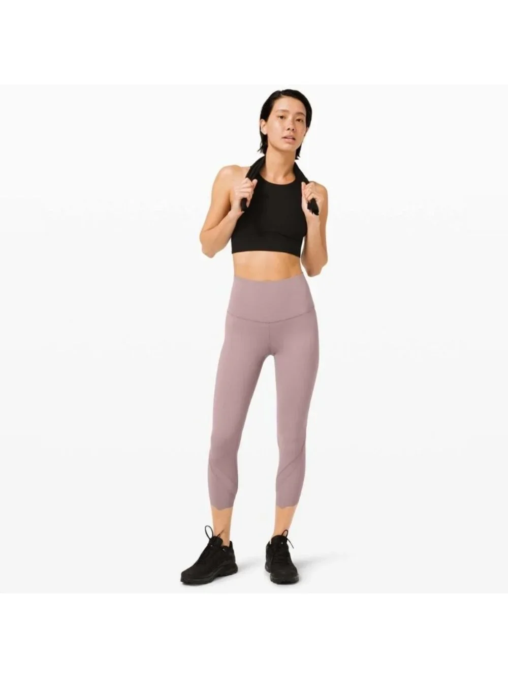 Lululemon Wunder Under Crop HR *Roll Down Scallop Full-On Luxtreme 23